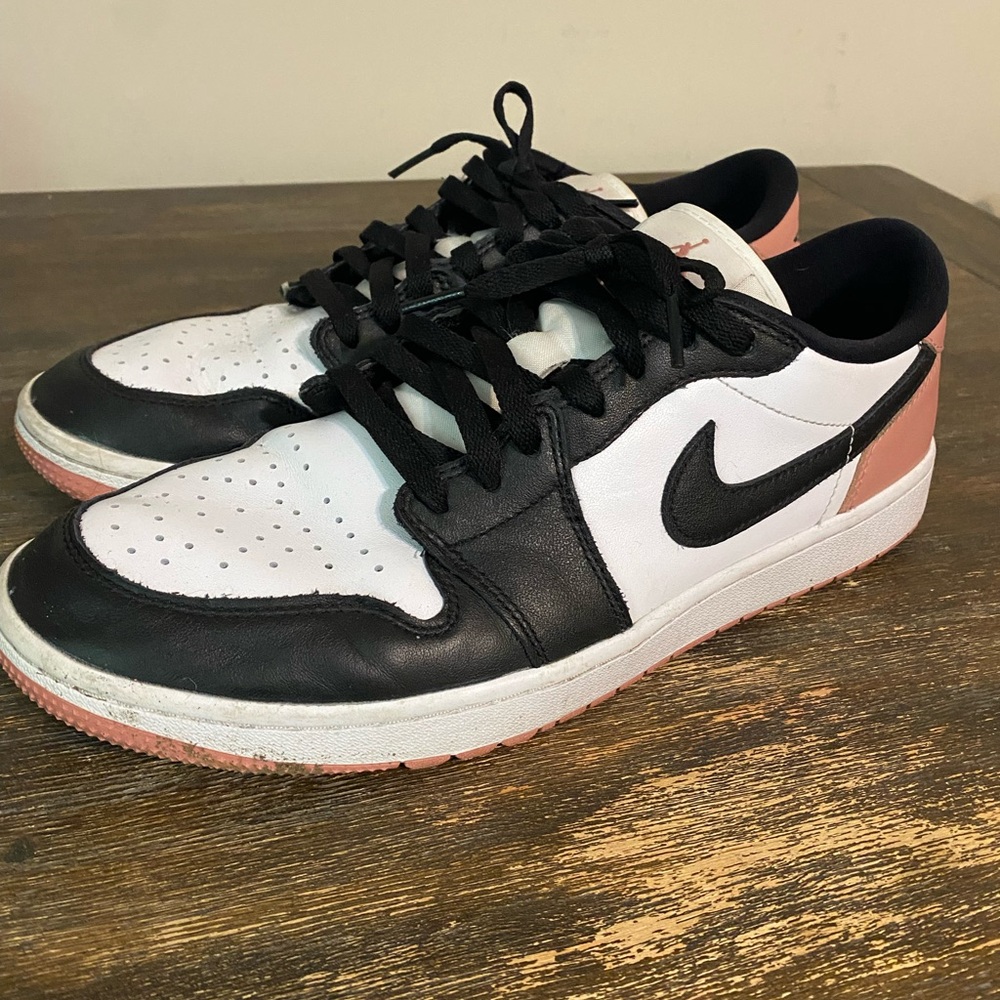 Jordan 1 low golf sneakers size 11 in good condition with floral color way.